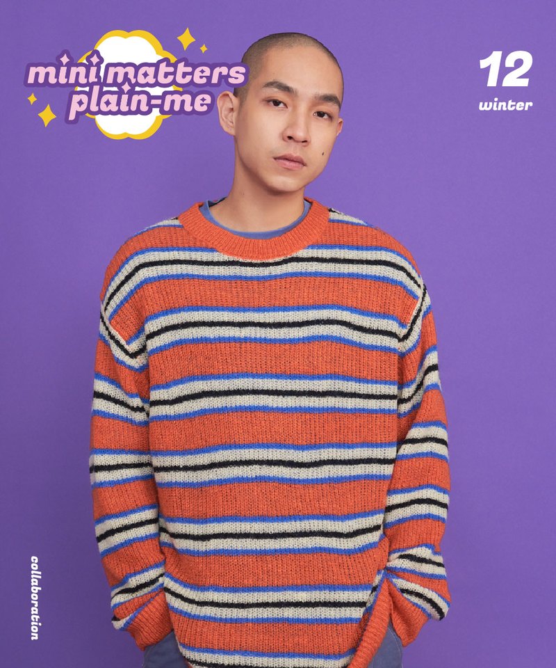 CRV0312-222 電視訊號條紋毛衣 mini matters X plain-me