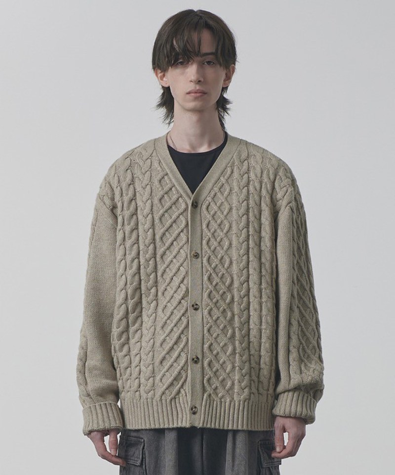 DMB0305-232 針織開襟衫 HEAVY WEIGHT CABLE KNIT CARDIGAN