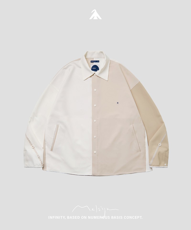 MELSIGN 長袖拼接襯衫 Graphic Patched Shirt