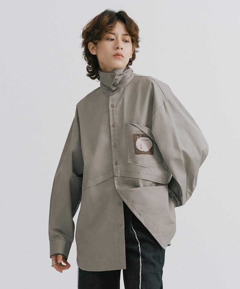 MELSIGN x mouggan 寬鬆挺版兩用領襯衫
