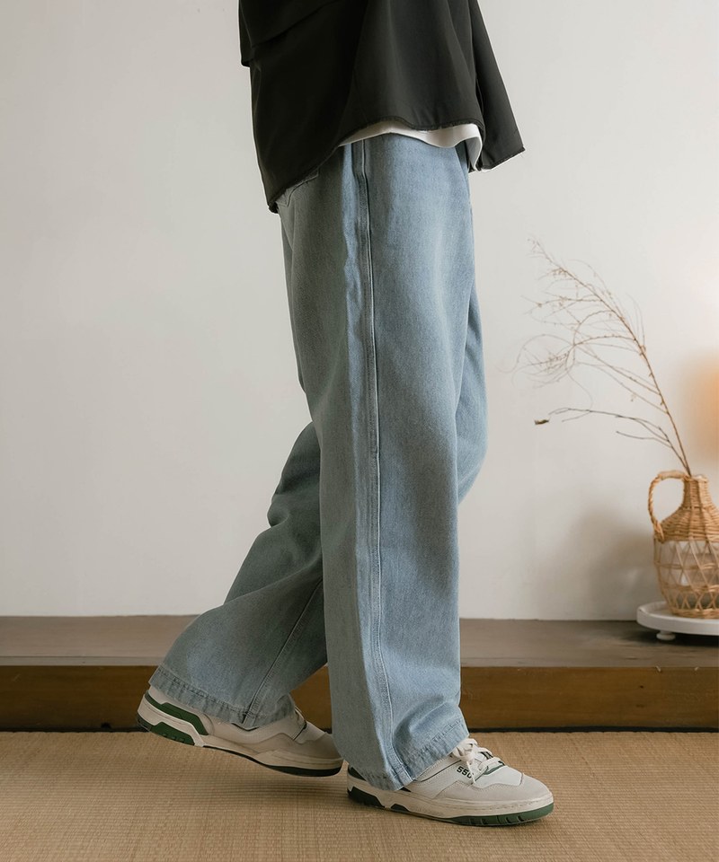 MELSIGN 直筒牛仔褲 Label Deep Denim