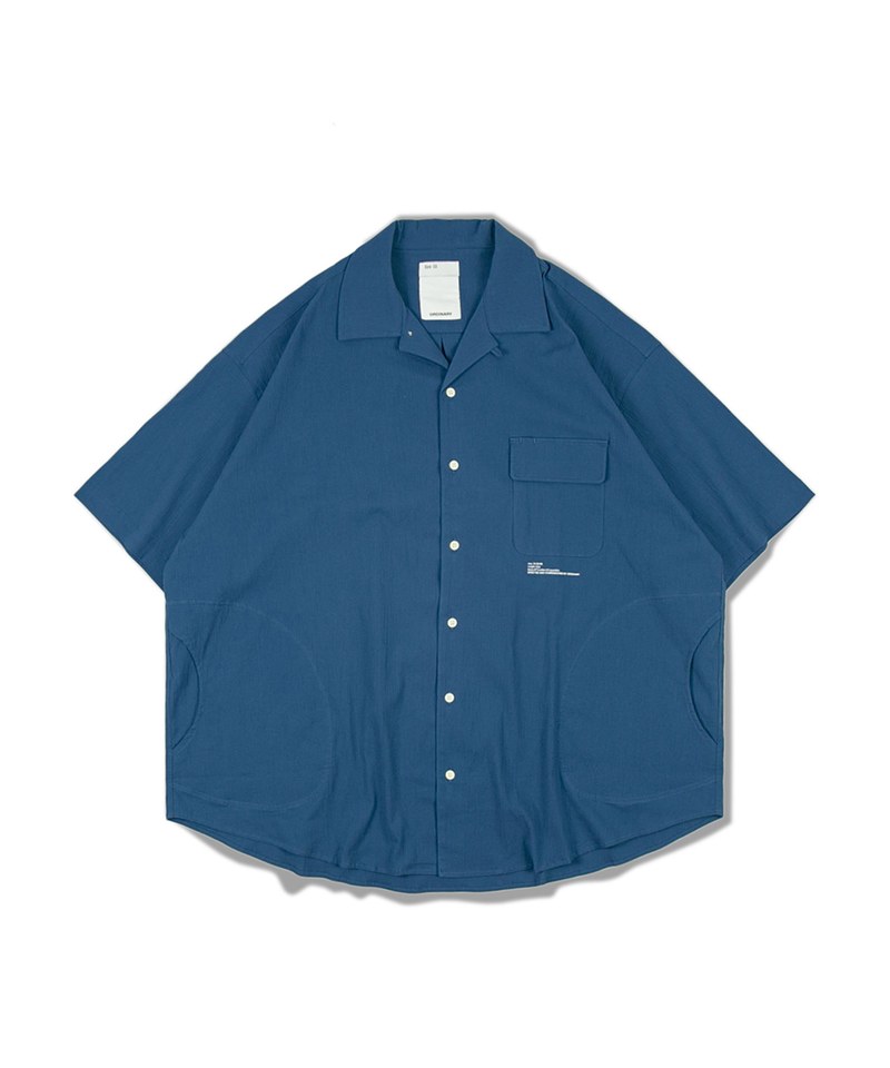 ORD0201-231 日系泡泡紗寬廓型圓弧古巴襯衫