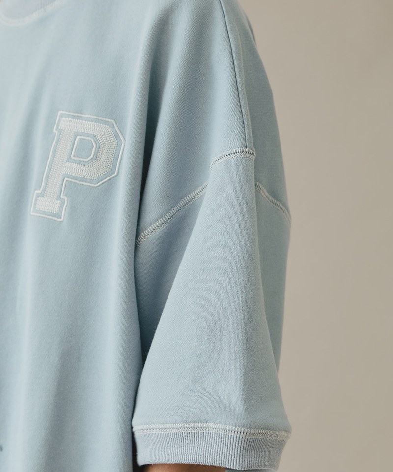 P-LOGO 鬆身短袖衛衣