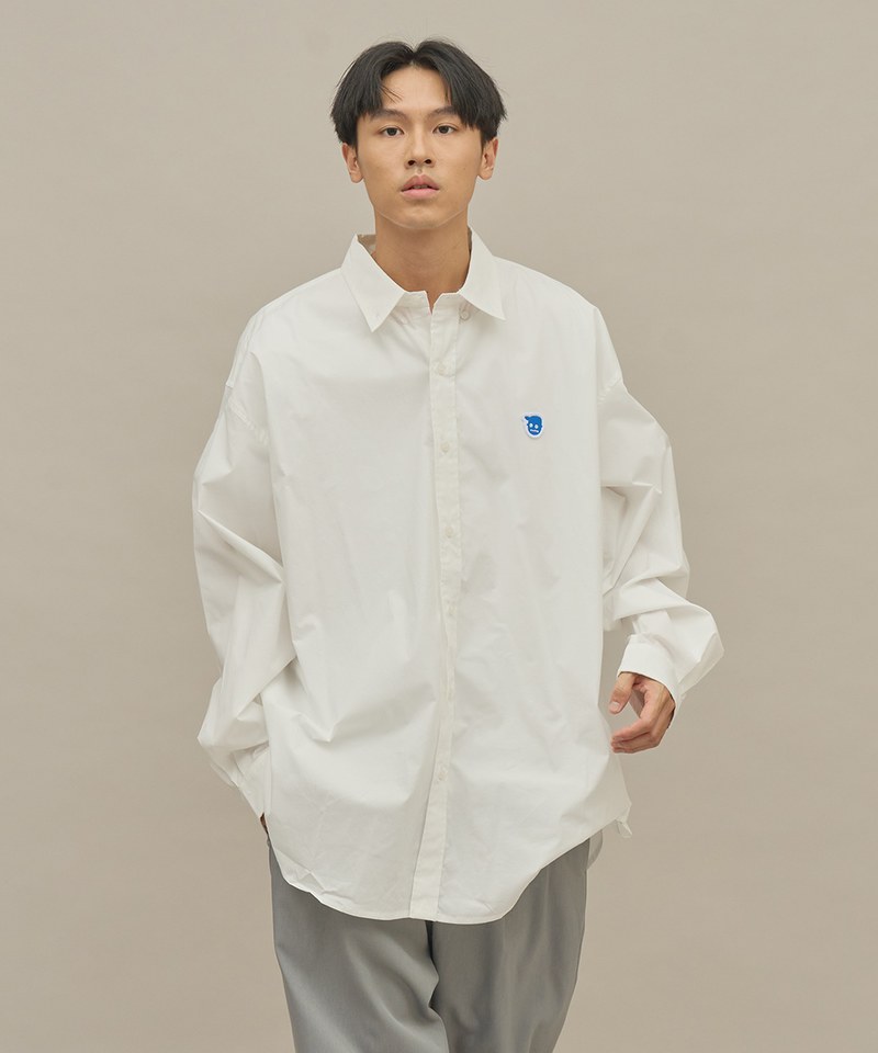 PLN3336-232 PLN3336-232CB-小P社長logo素面BD襯衫組合成品