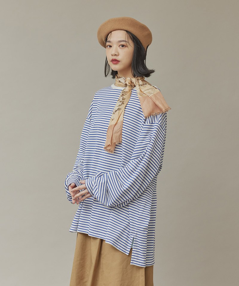 經典巴斯克澎袖條TEE