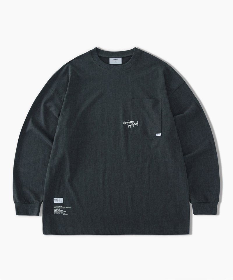 SNS0001-231 水洗口袋長TEE Dyed Washed Pocket LS Tee