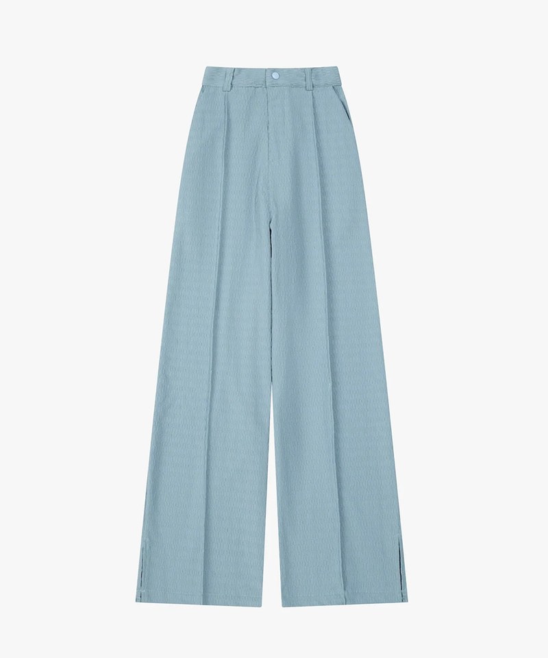SNS1605-232 側開岔打褶長褲 HW Seersucker Pant