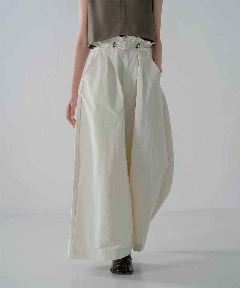SNS1606-232 傘形抽繩長褲 Waffle High Waist Pants