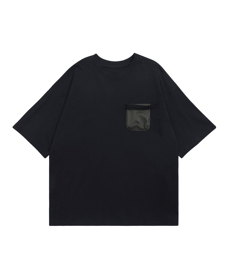 TBS0004-231 口袋網格布上衣 Checkered Strap Pocket T-Shirt