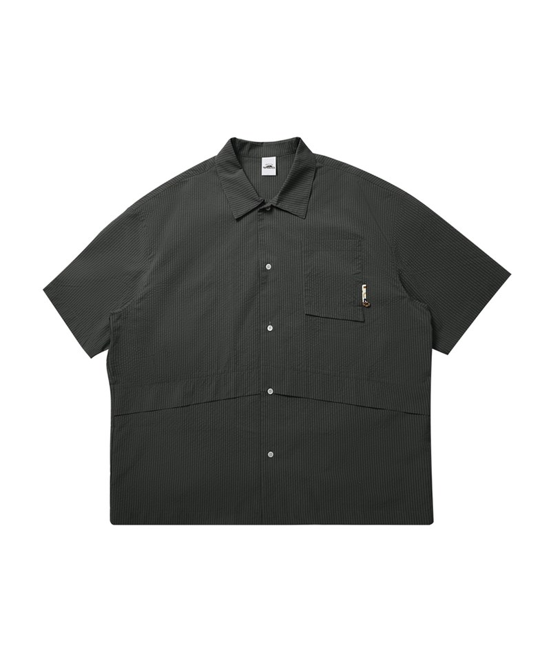 TBS0203-231 泡泡紗口袋襯衫 Seersucker Pocket Cargo Shirt