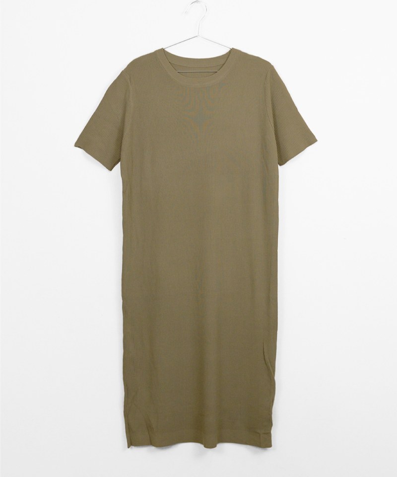 OPM5001-222 圓領短袖連身針織洋裝