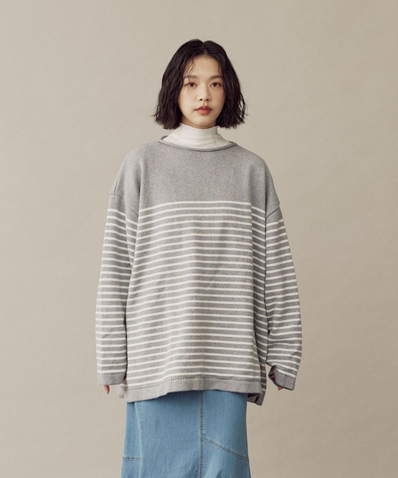 PLN0032-231 經典巴斯克針織條紋長TEE