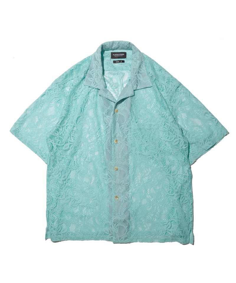 PLT99154 蕾絲短袖襯衫 floral lace shirt