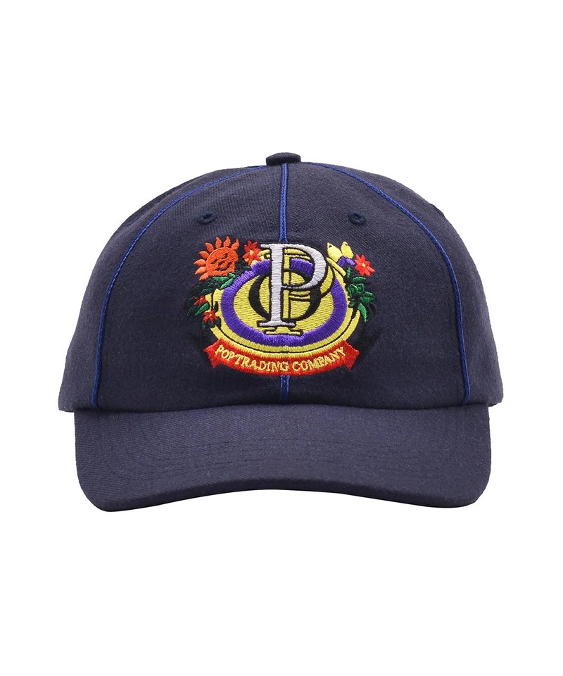 復古刺繡六片帽 floral crest sixpanel hat