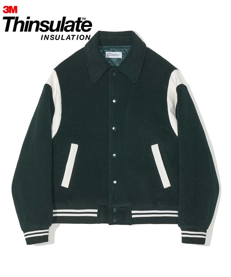 羊毛混紡棒球外套 3M Thinsulate Melton Varsity Jacket