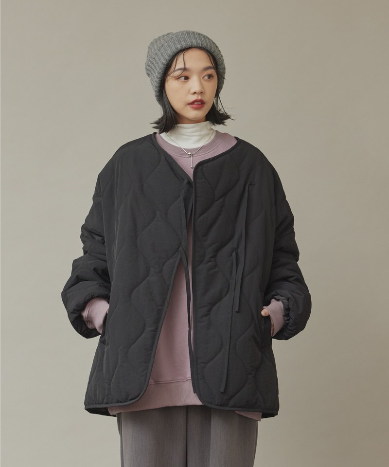 SAA1101-231 绗縫綁帶鋪棉外套