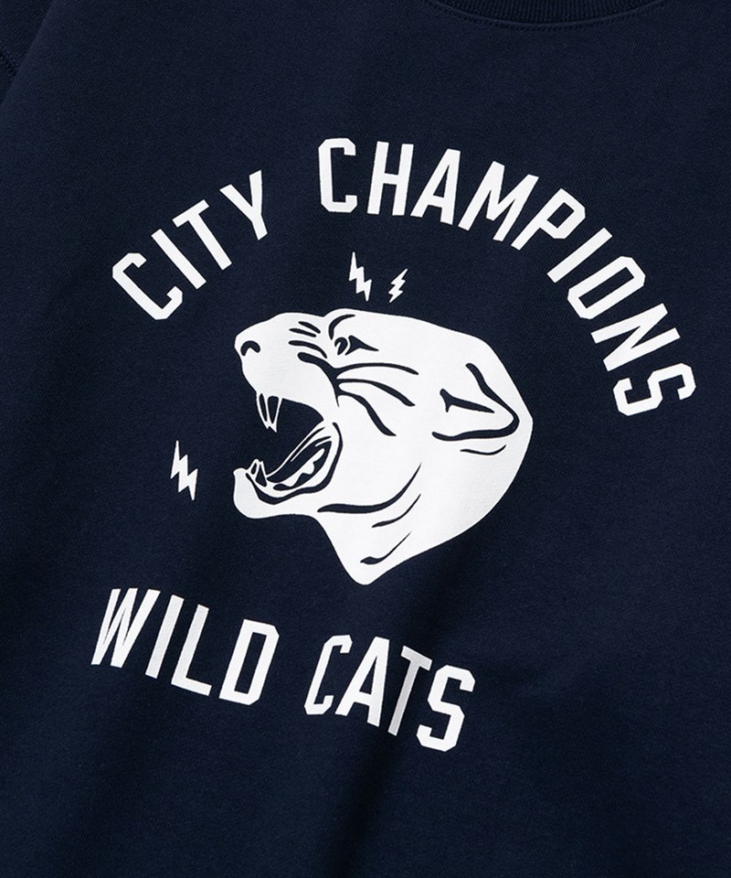 野貓印花長袖衛衣 22fw wild cats sweatshirts
