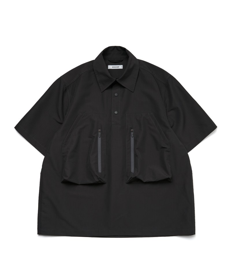 WDM0266-222 plain-me 聯名半開襟襯衫 Multi-Pockets Polo Collar shirt