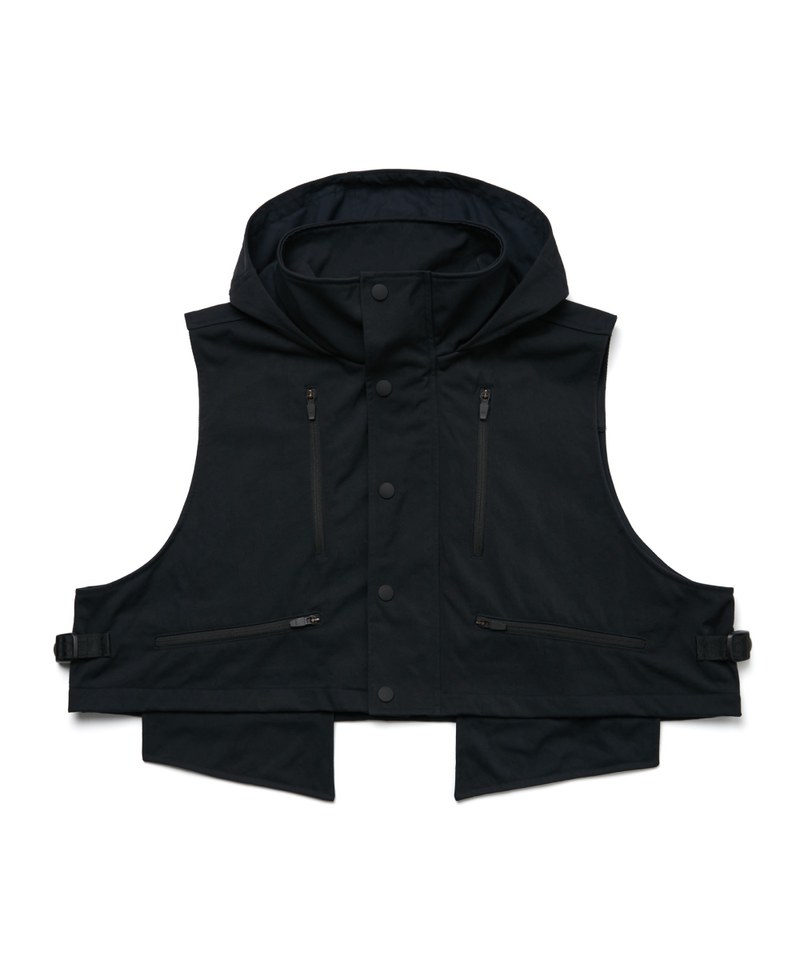 plain-me 聯名斜紋連帽背心 Multi-Pockets Vest