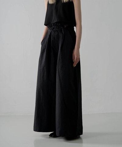 傘形抽繩長褲 Waffle High Waist Pants