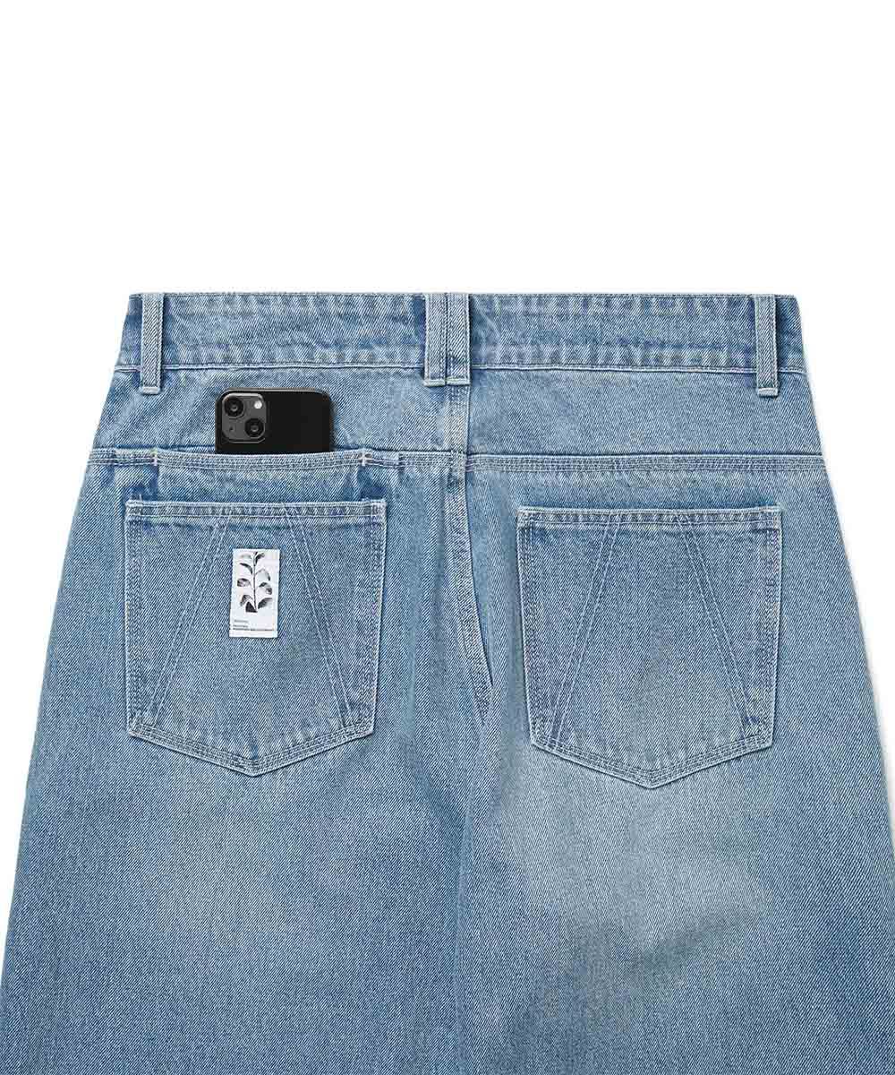 MELSIGN 直筒牛仔褲 Label Deep Denim