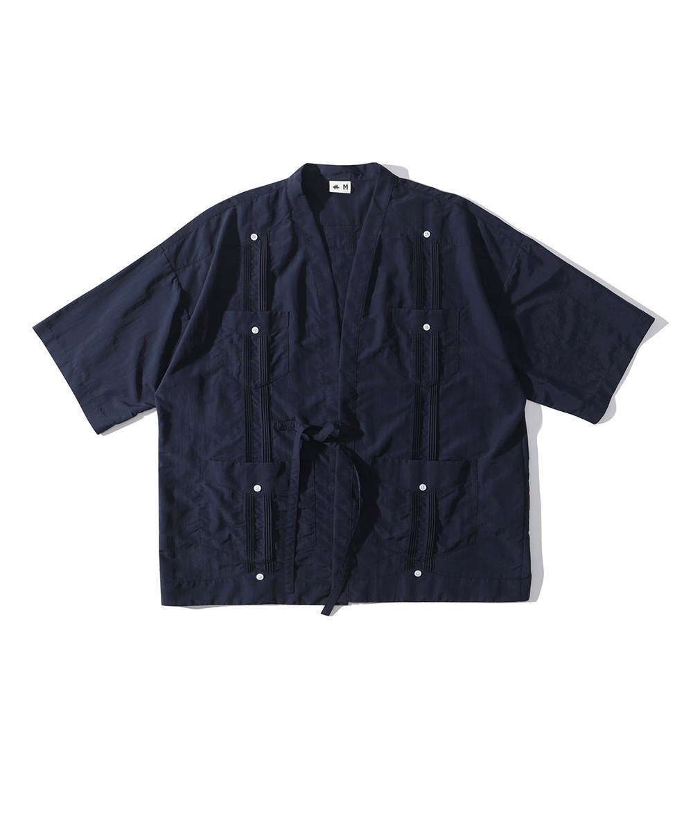  古巴和風襯衫外套 Cuban Zen Shirt Jacket - Navy-XL