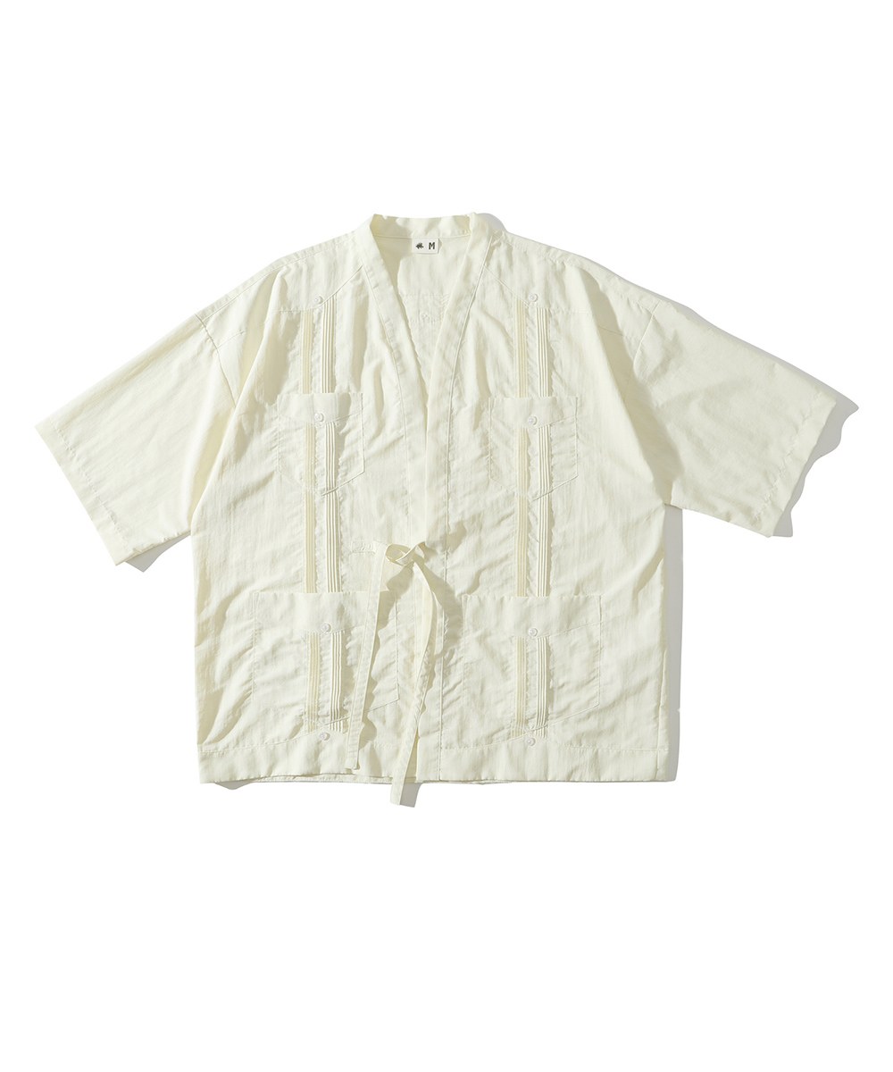  古巴和風襯衫外套 Cuban Zen Shirt Jacket - White-XL