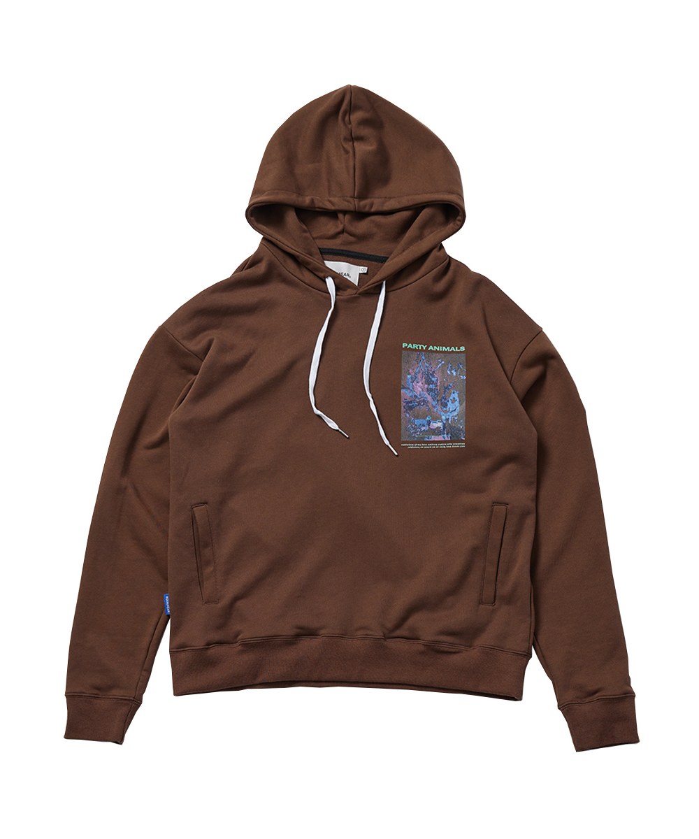  Party animals Hoodie*派對動物帽TEE - brown-3