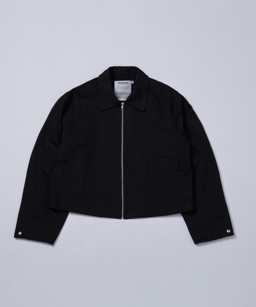  E's flow曲線夾克 E's flow work jacket - black-03