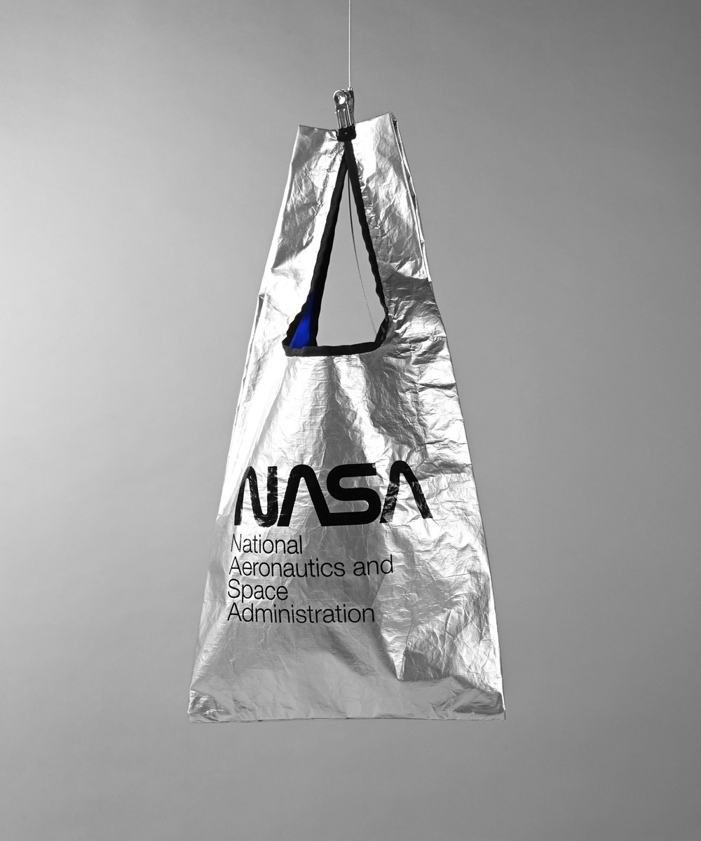  SPACE MISSION 折疊環保袋 - 銀*藍-F