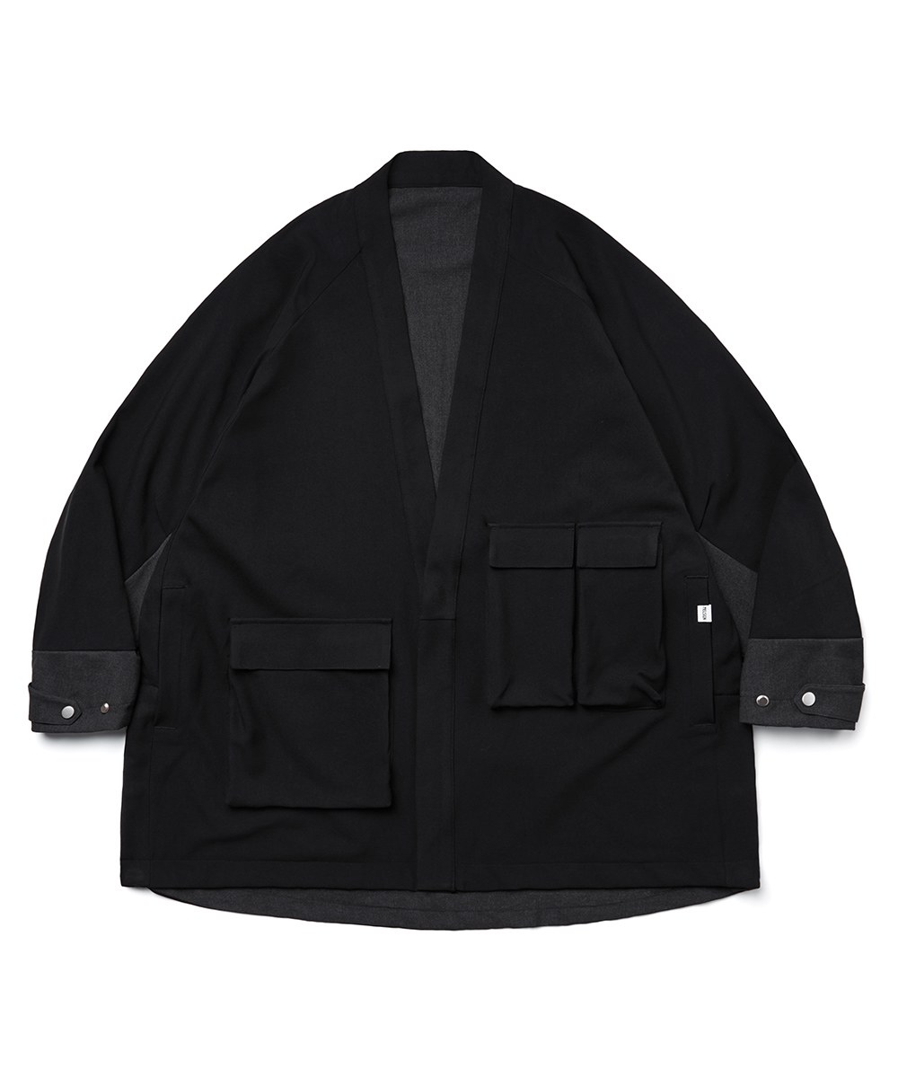 MELSIGN 和風外套 2-way Functional Kimono Overcoat - Black-XL