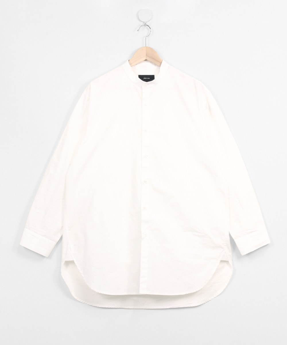 長版 襯衫,立領 襯衫,白色 襯衫