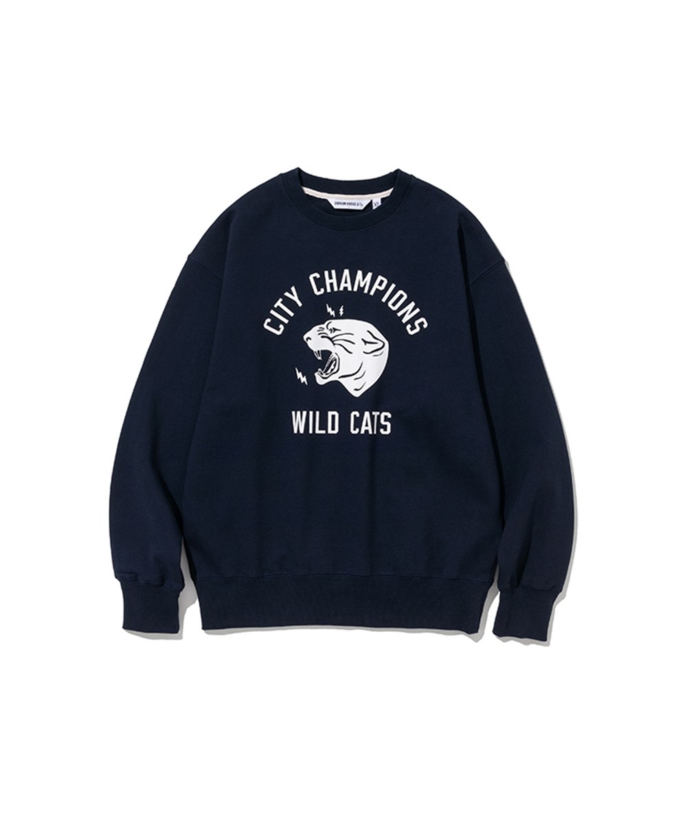 野貓印花長袖衛衣 22fw wild cats sweatshirts