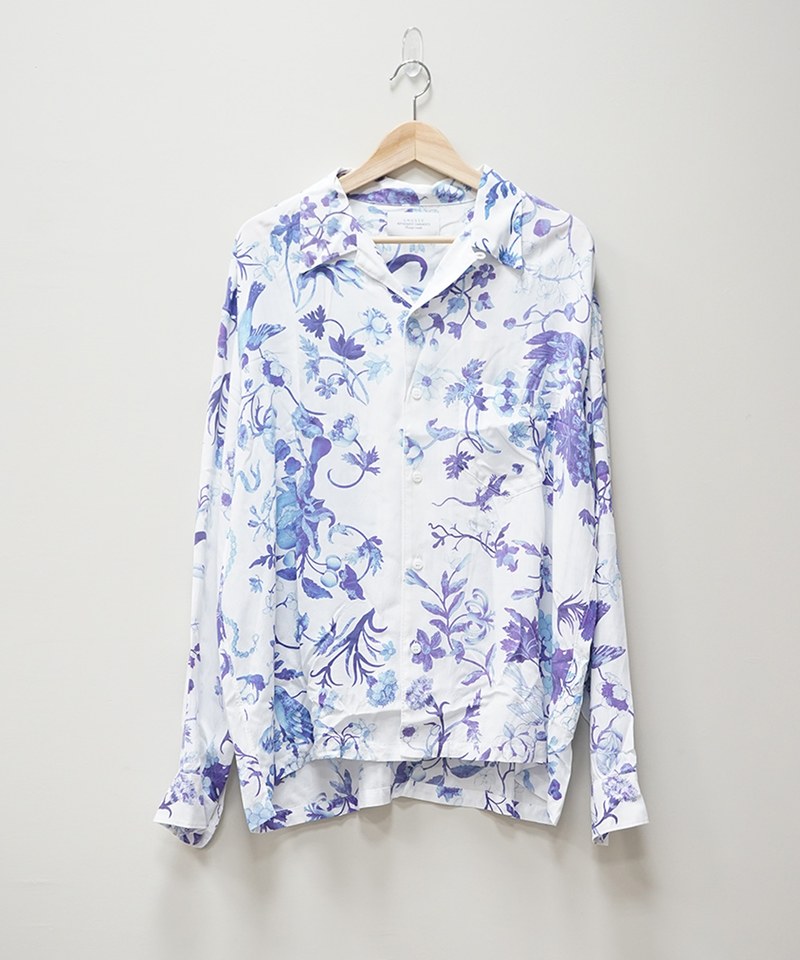 Flower print shirt＊ Unused x M - plain-me 搭配美好的一天